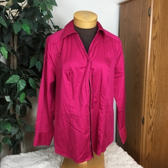 Lane Bryant Tops - Lane Bryant size 20 pink button down long sleeve top